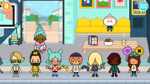 Команда персонажей в Toca Boca World